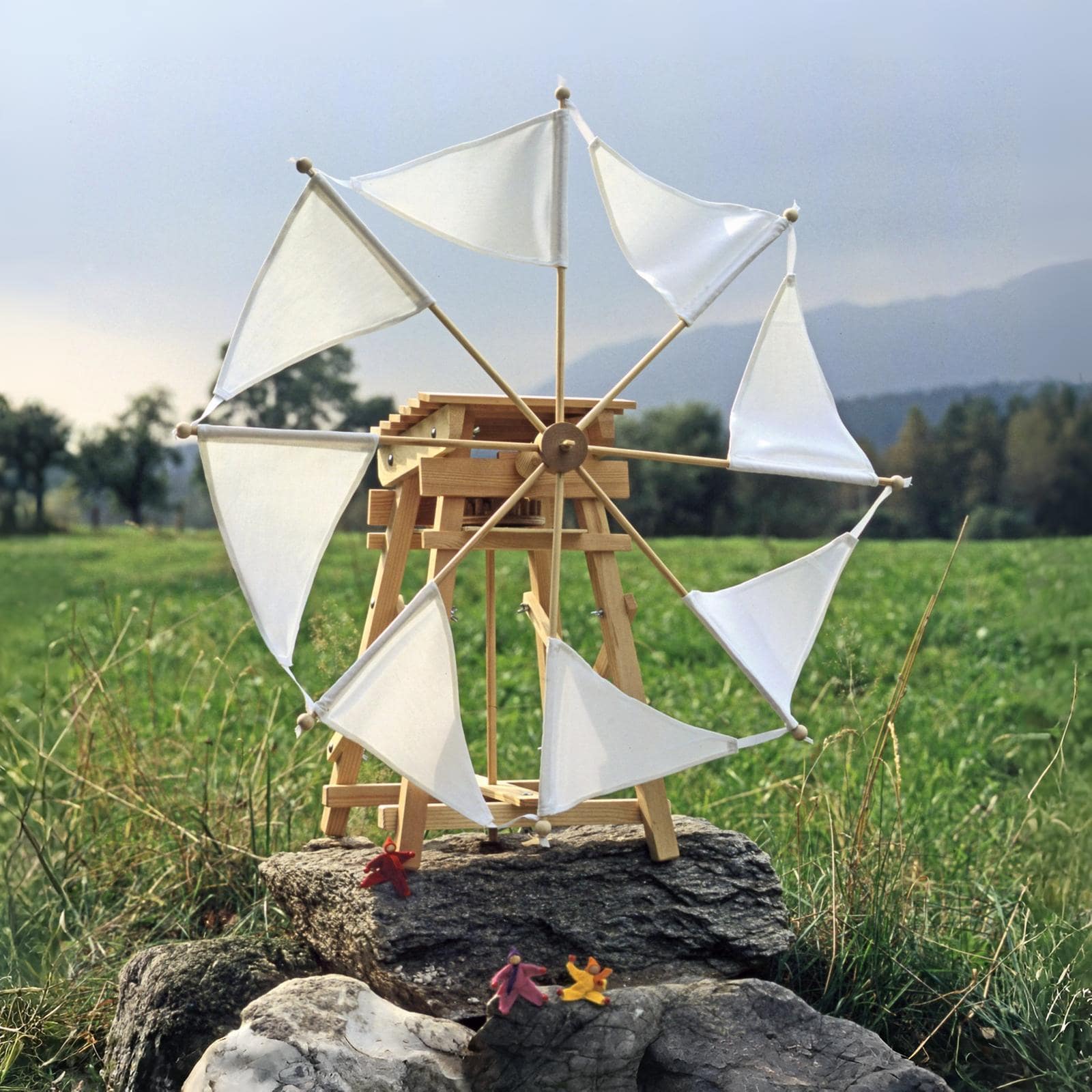Kraul Spielzeug SegelwindmÃ¼hle naturfarben Segel