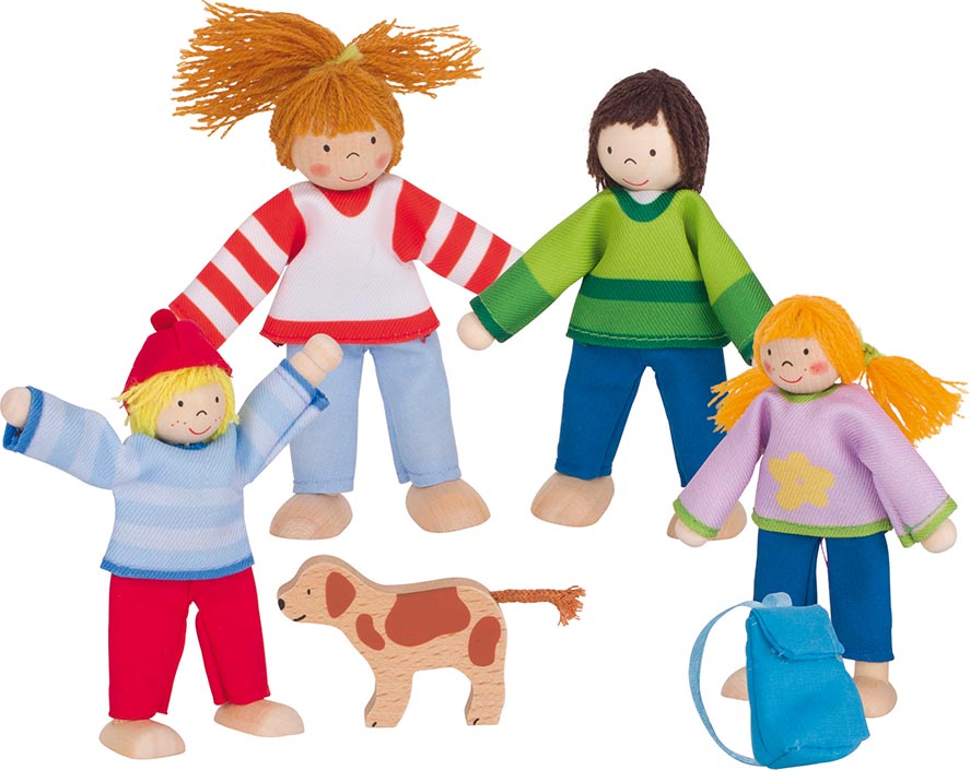 Biegepuppen Camping-Familie
