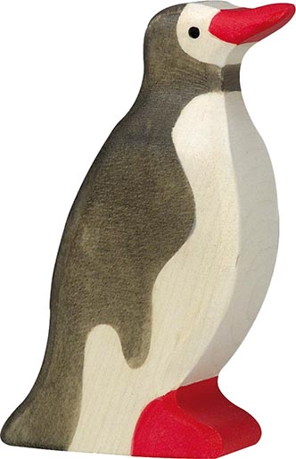 Holztiger Pinguin