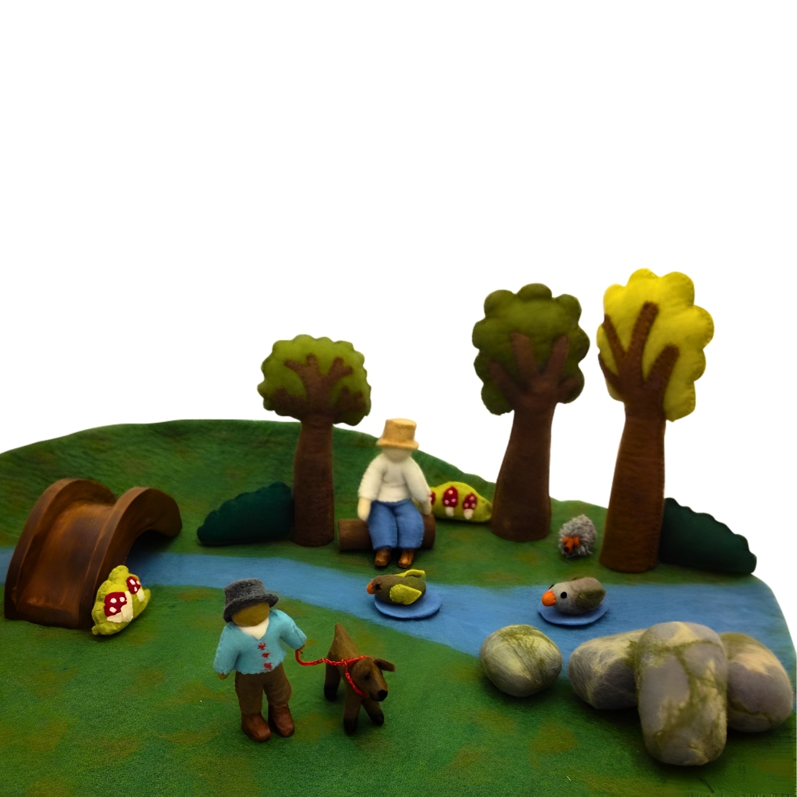 Filz Spielmatten-Set Fluss, 20-teilig