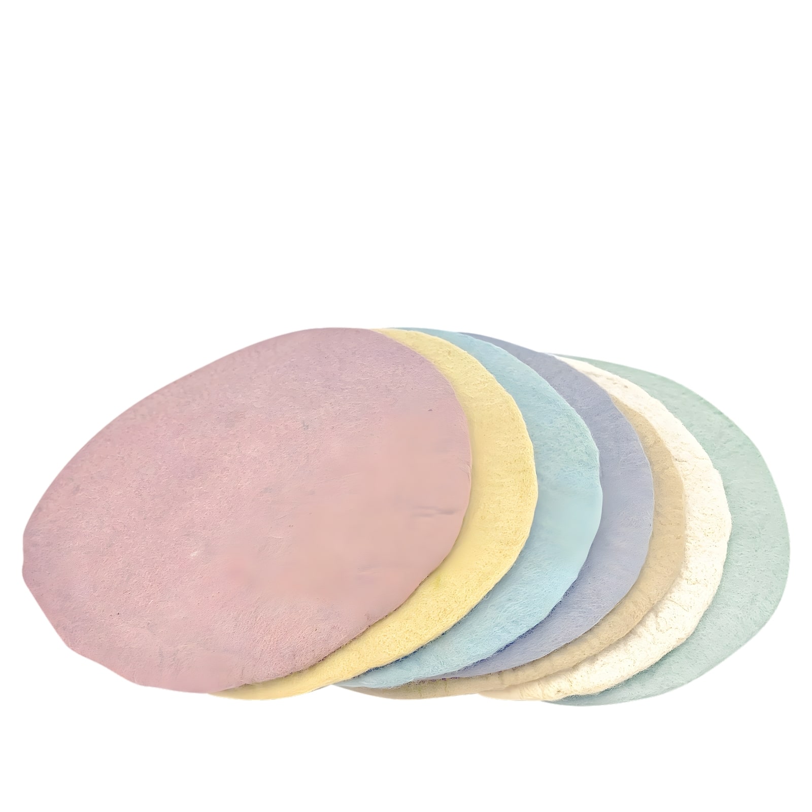 Pastel Filz Runde Matten, 30cm, 7-teilig