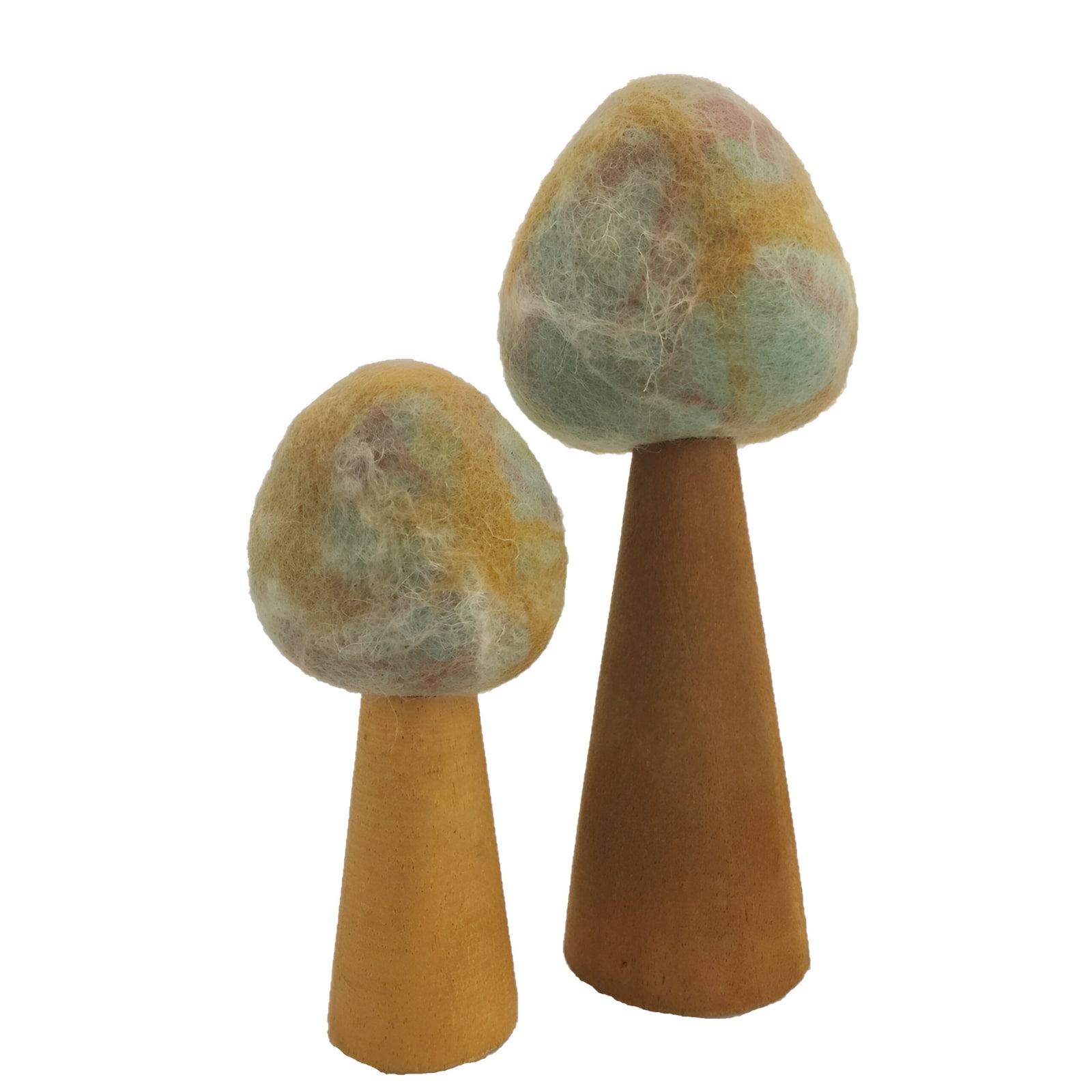 Filz Baum-Set Earth-Edition marmoriert, 2-teilig