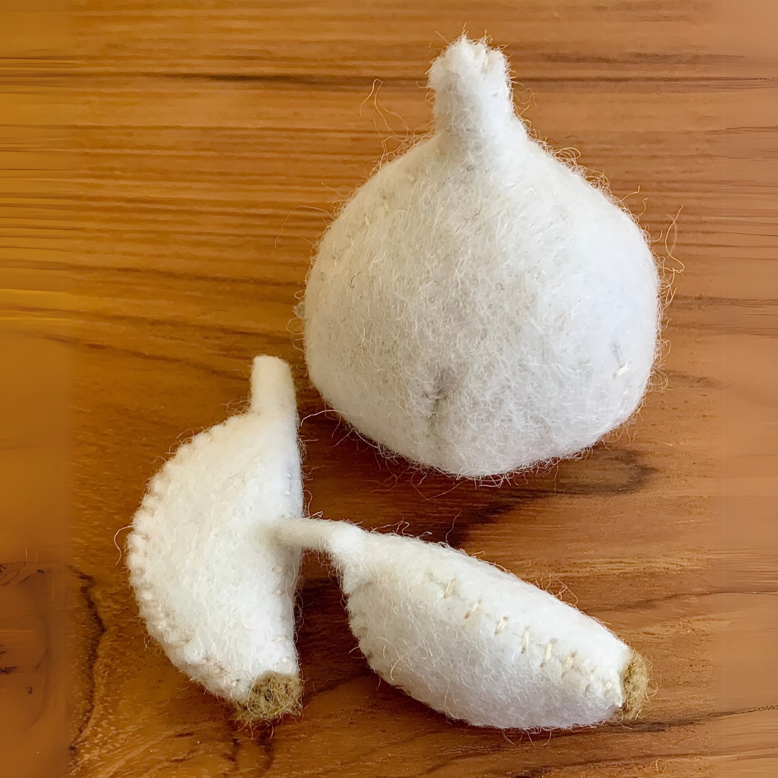 Filz Gemüse Knoblauch, 3-teilig
