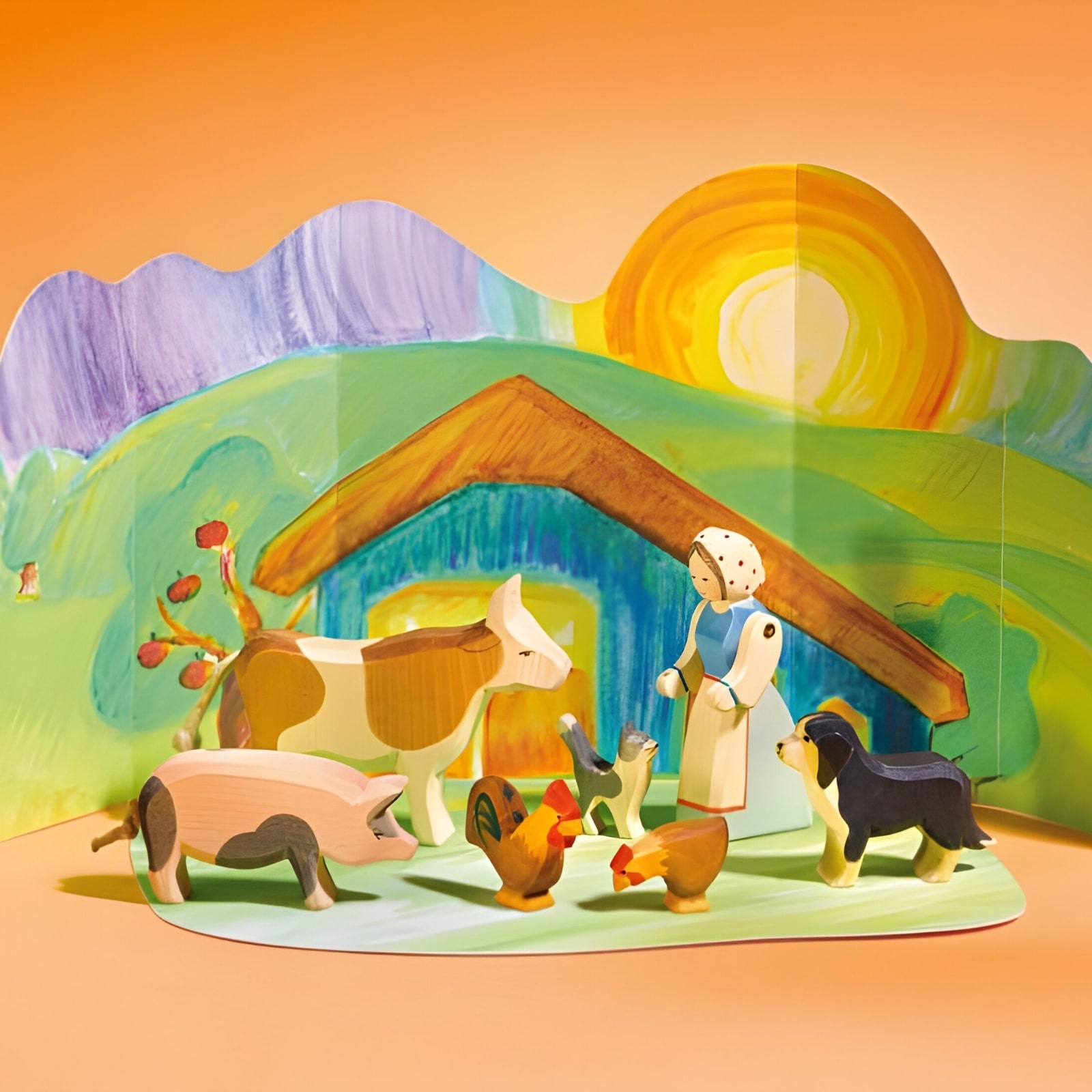 Farm Set with Diorama 8 pcs 60303