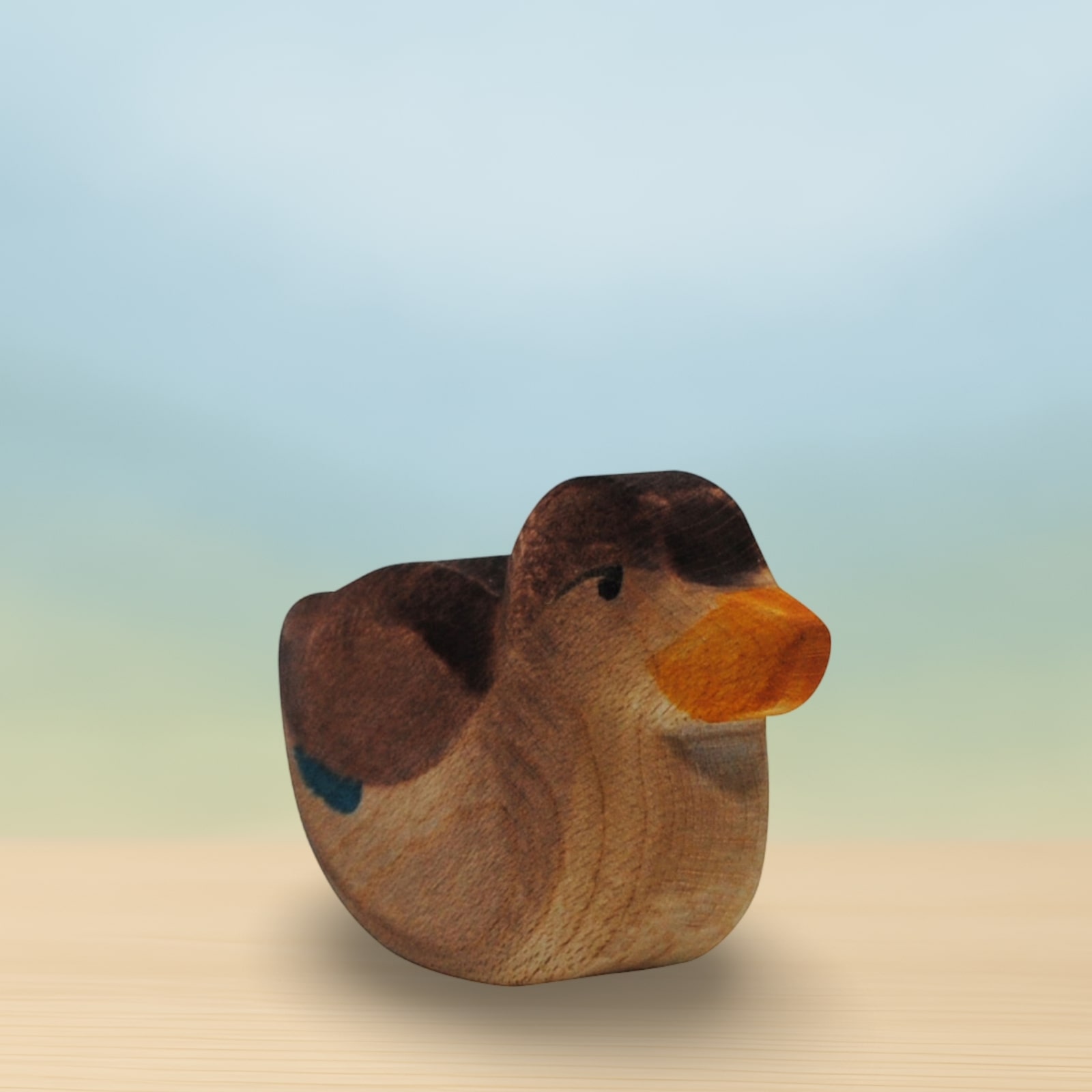 HolzWald Ente sitzend