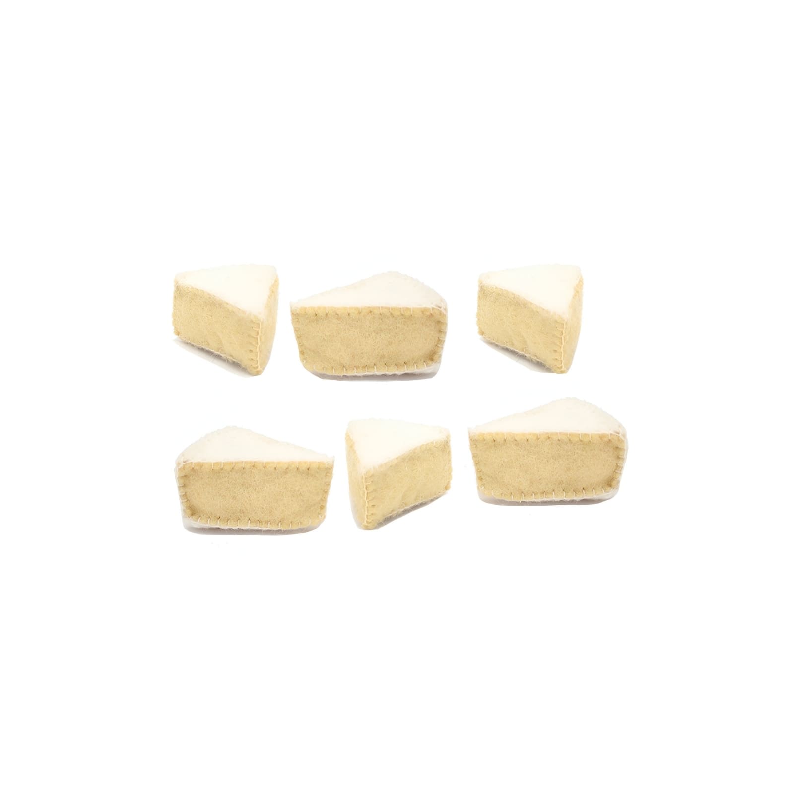 Filz Camembert Wedges, 6-teilig