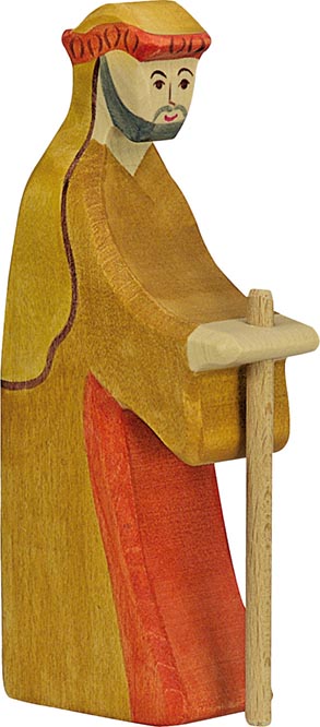 Holztiger Hirte mit Stab 2