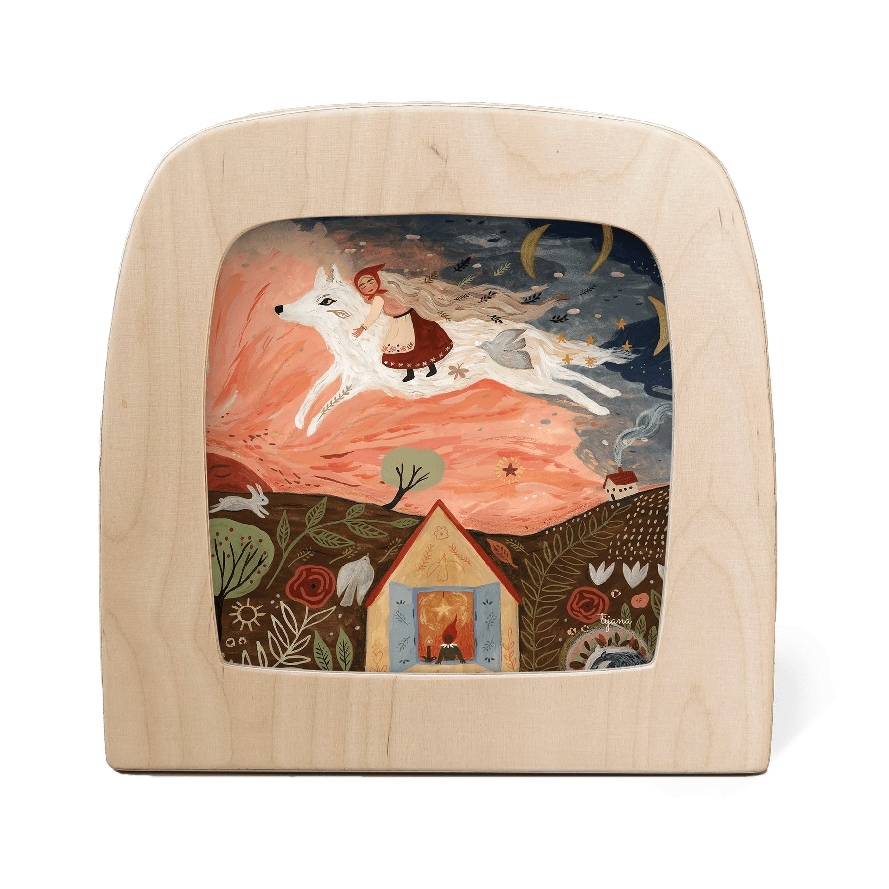 Motiv für Toverlux Lampe - Tijana Draws - Mädchen und der Wolf