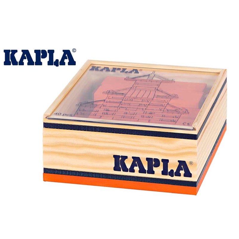 KAPLA Steine 40er Box QUADRATE Orange