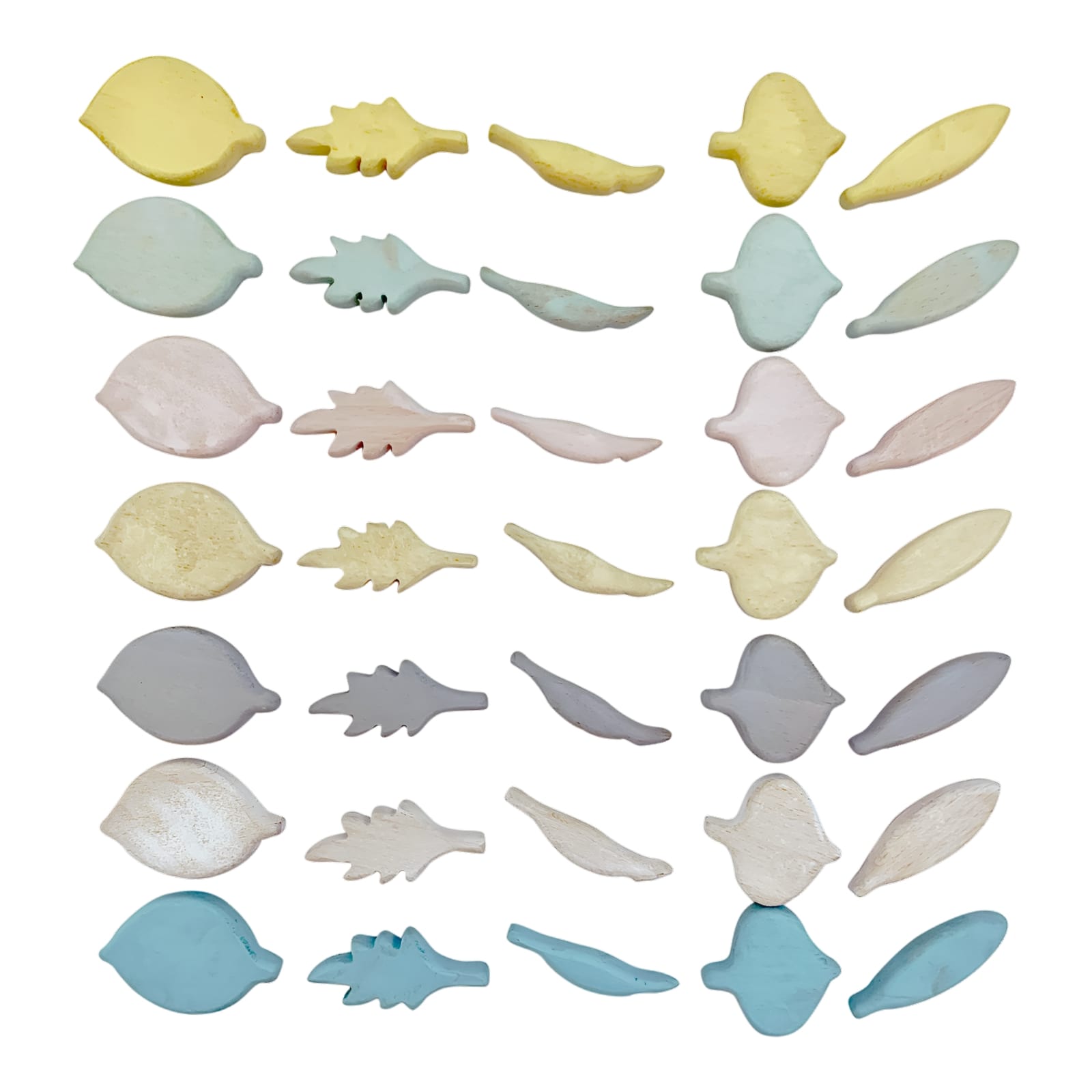 Mini Pastel Blätter Formen, 35-teilig