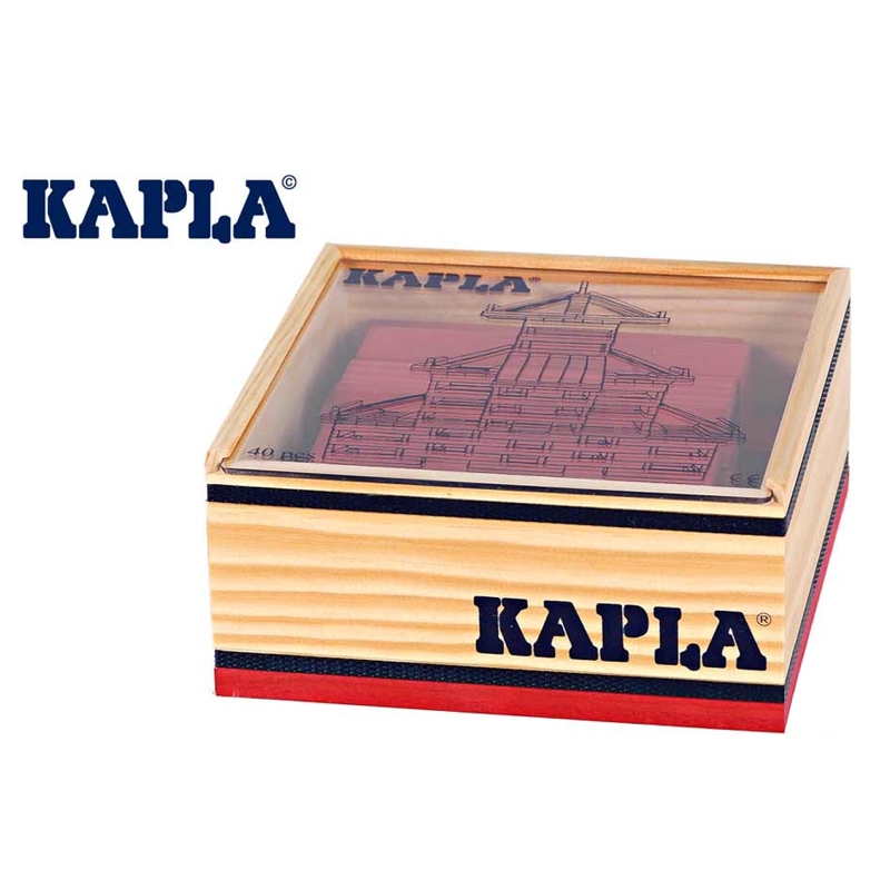 KAPLA Steine 40er Box QUADRATE Rot