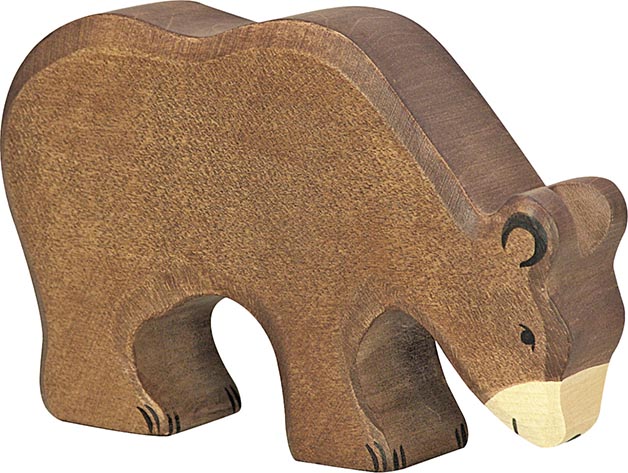 Holztiger BraunbÃ¤r fressend