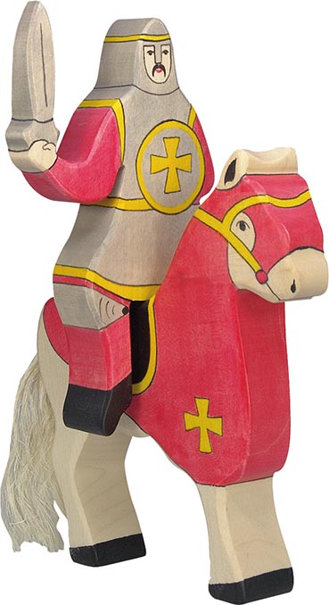 Holztiger Roter Ritter reitend (ohne Pferd)