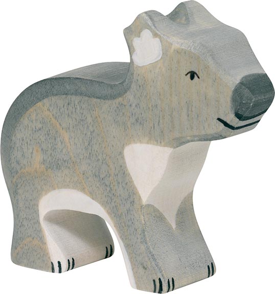 Holztiger Koala stehend