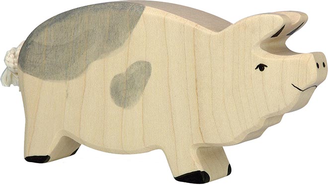 Holztiger Eber gefleckt