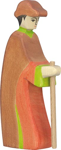 Holztiger Hirte mit Stab 3