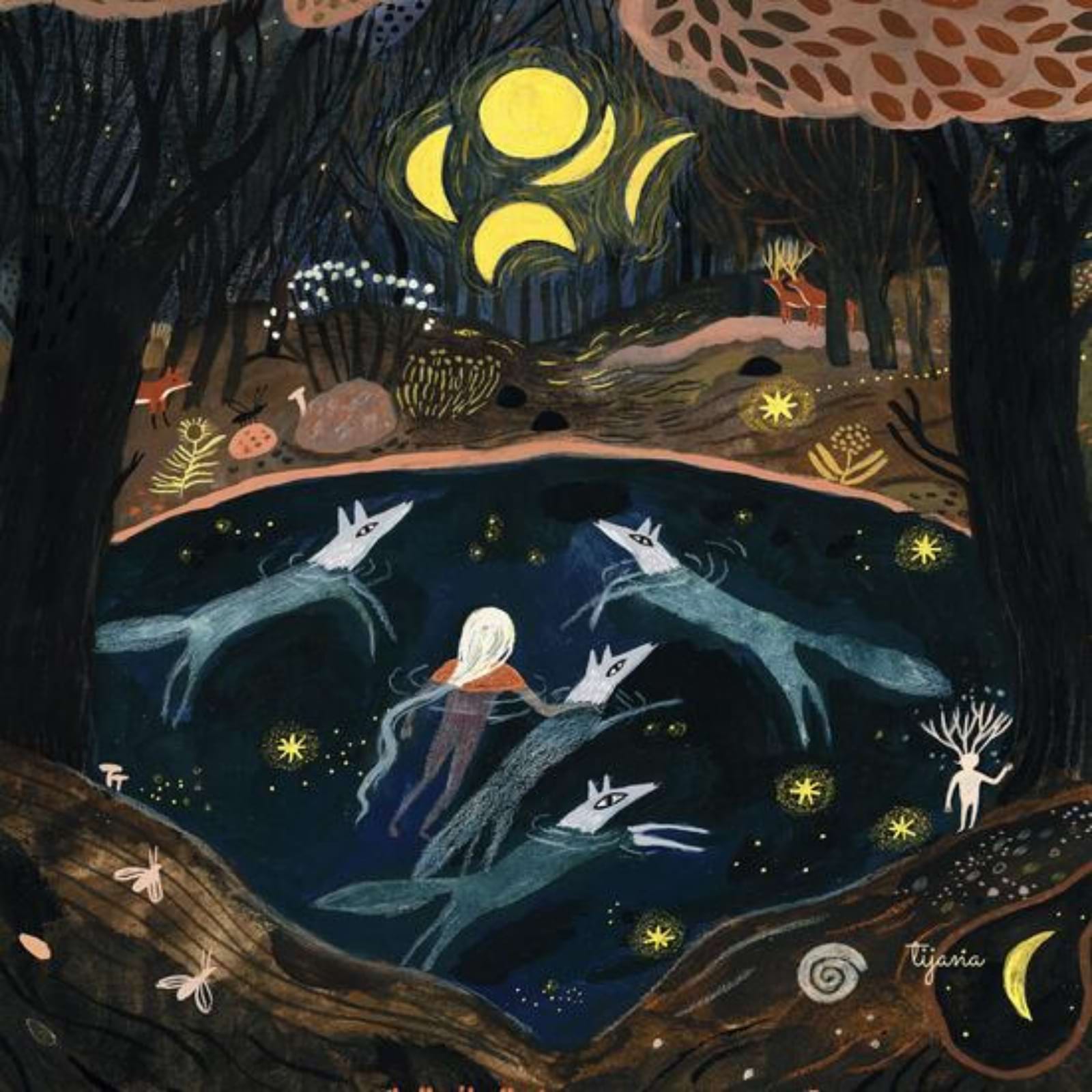 Motiv für Toverlux Lampe - Tijana Draws - Wald der Monde