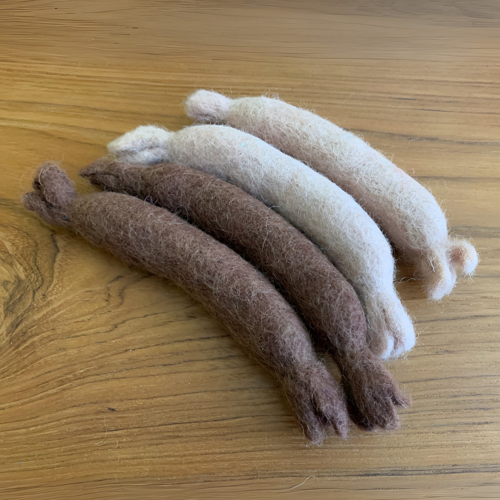 Filz Würstchen, 4-teilig
