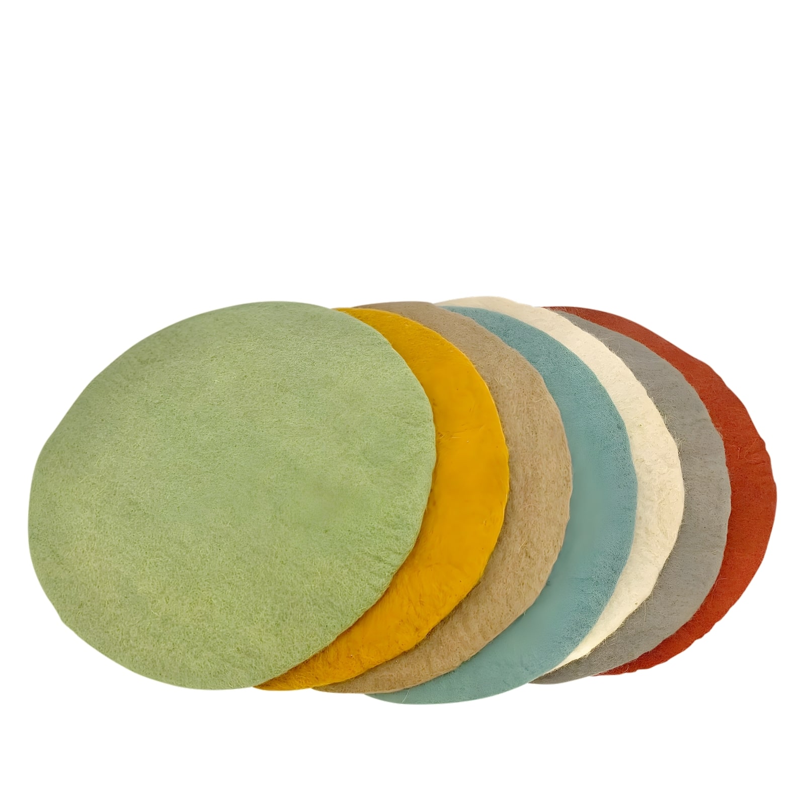 Earth Filz Runde Matten, 30cm, 7-teilig