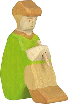 Holztiger Hirte mit Flöte 3