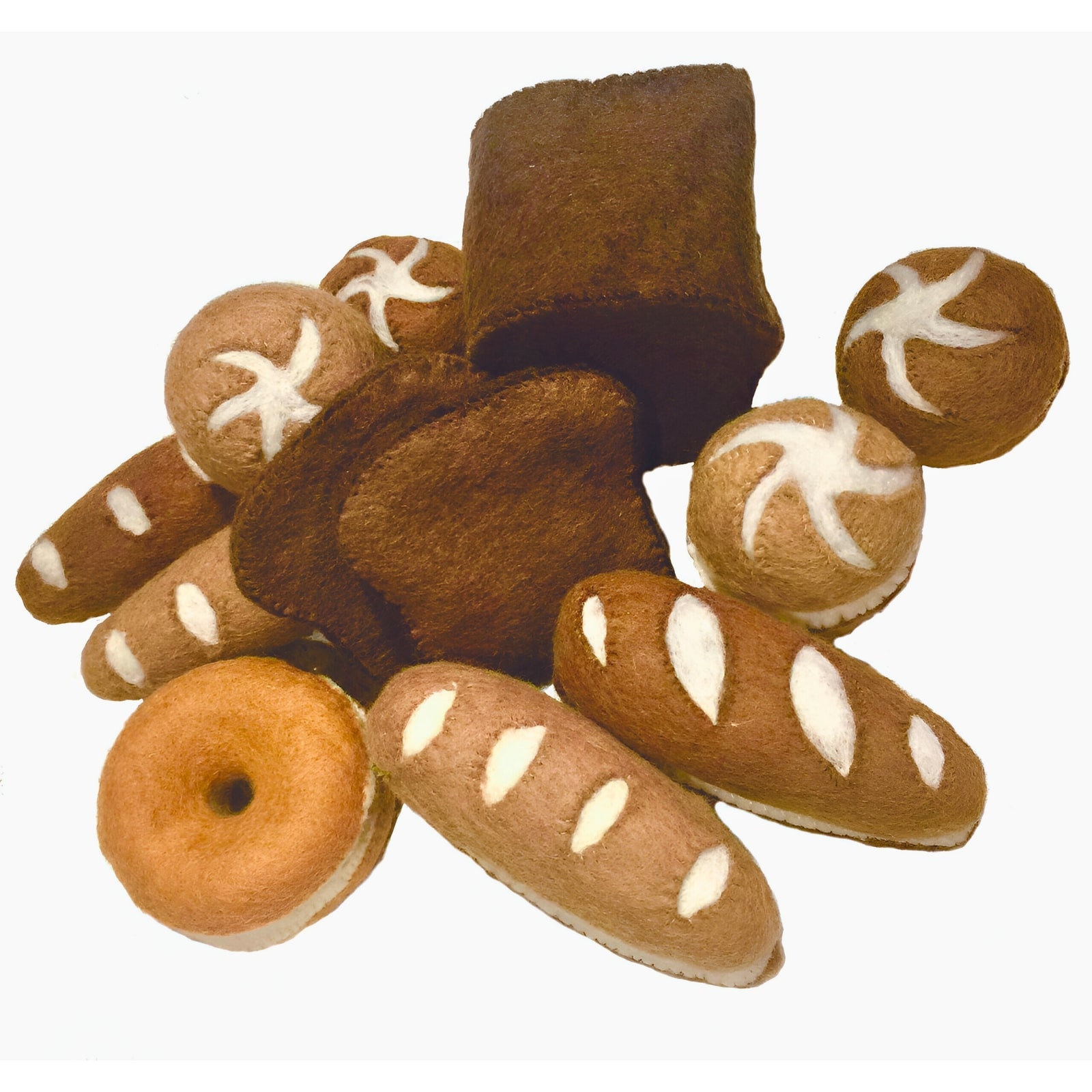 Filz Brot Set, 17-teilig