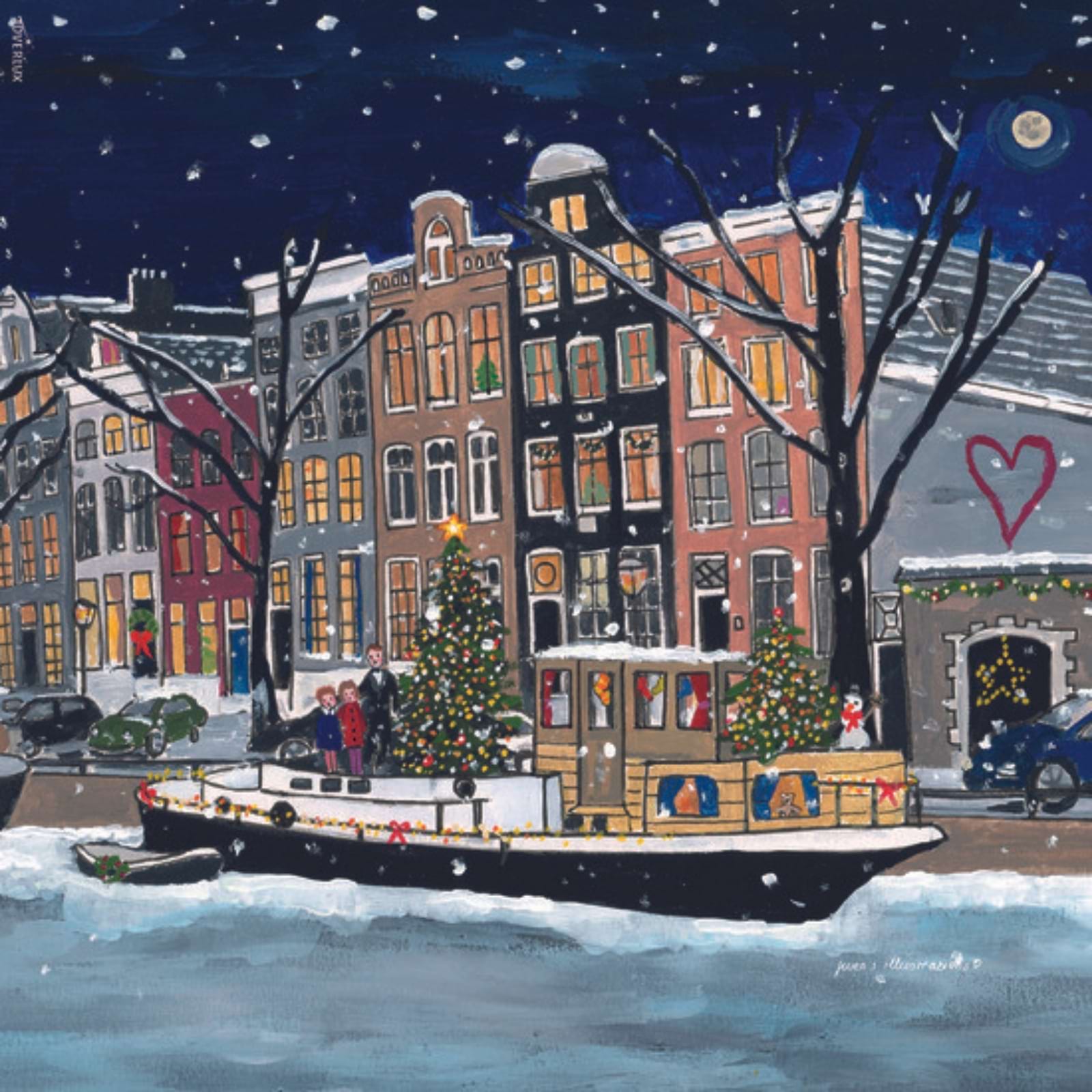Motiv für Toverlux Lampe - Gwen's Illustration - Weihnachten in Amsterdam