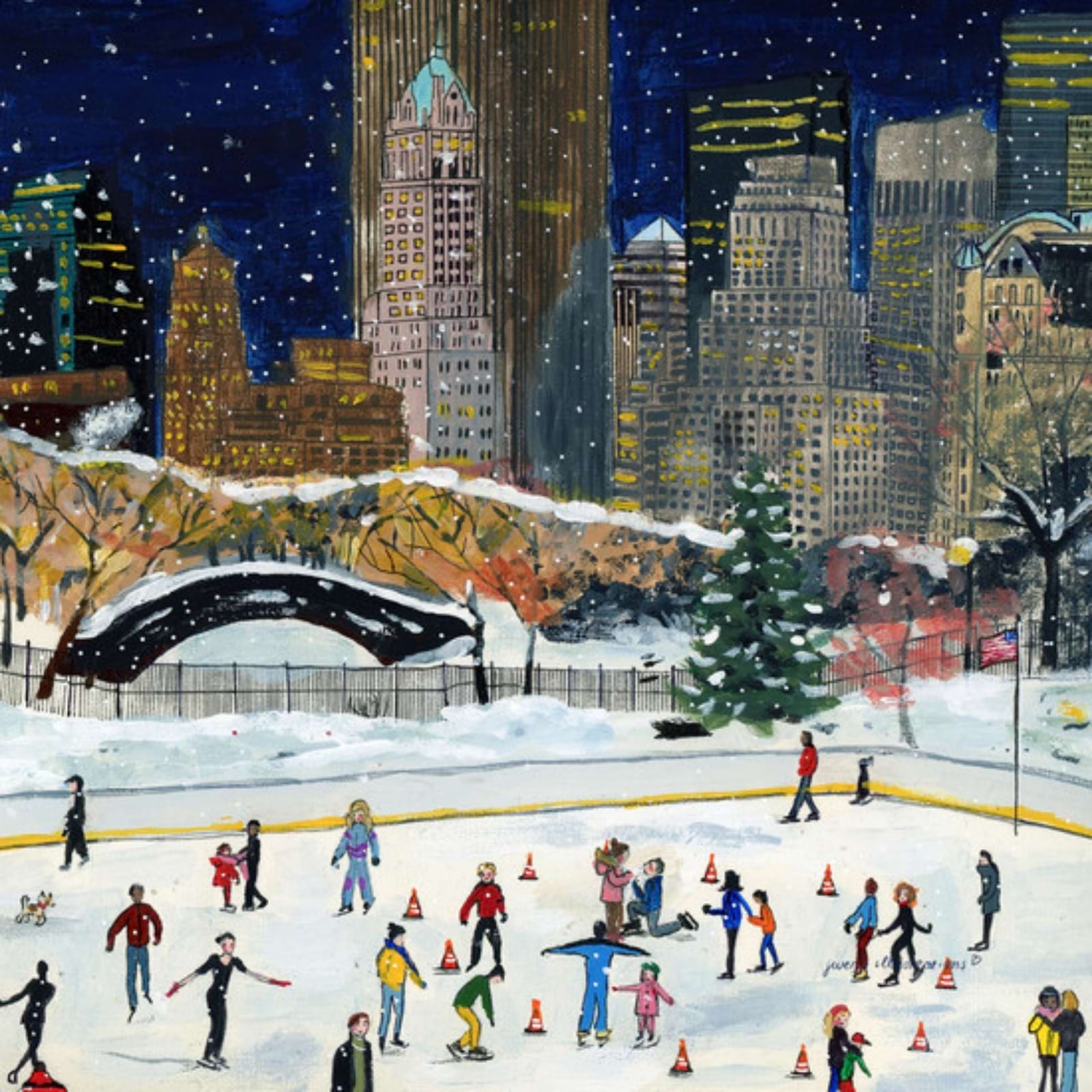 Motiv für Toverlux Lampe - Gwen's Illustration - Weihnachten in New York