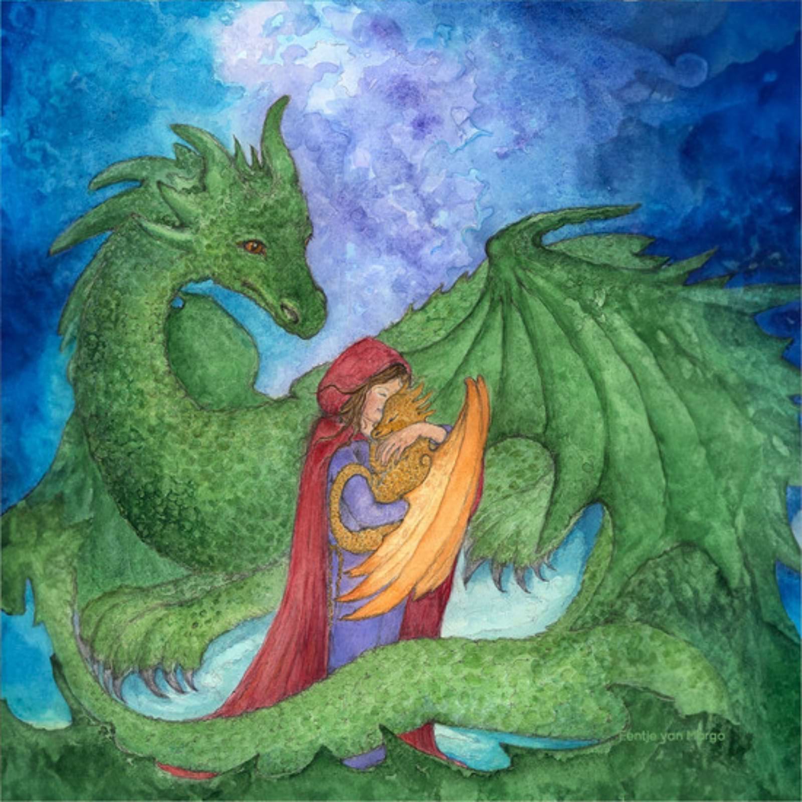 Motiv für Toverlux Lampe - Eentje van Margo - Hüterin der Drachen