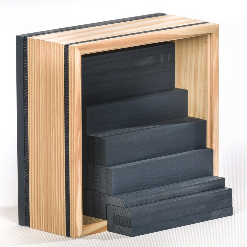 KAPLA Steine 40er Box QUADRATE Dunkelblau