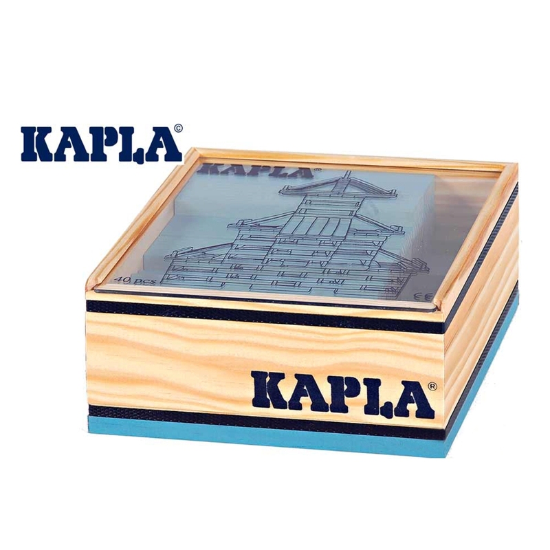 KAPLA Steine 40er Box QUADRATE Hellblau
