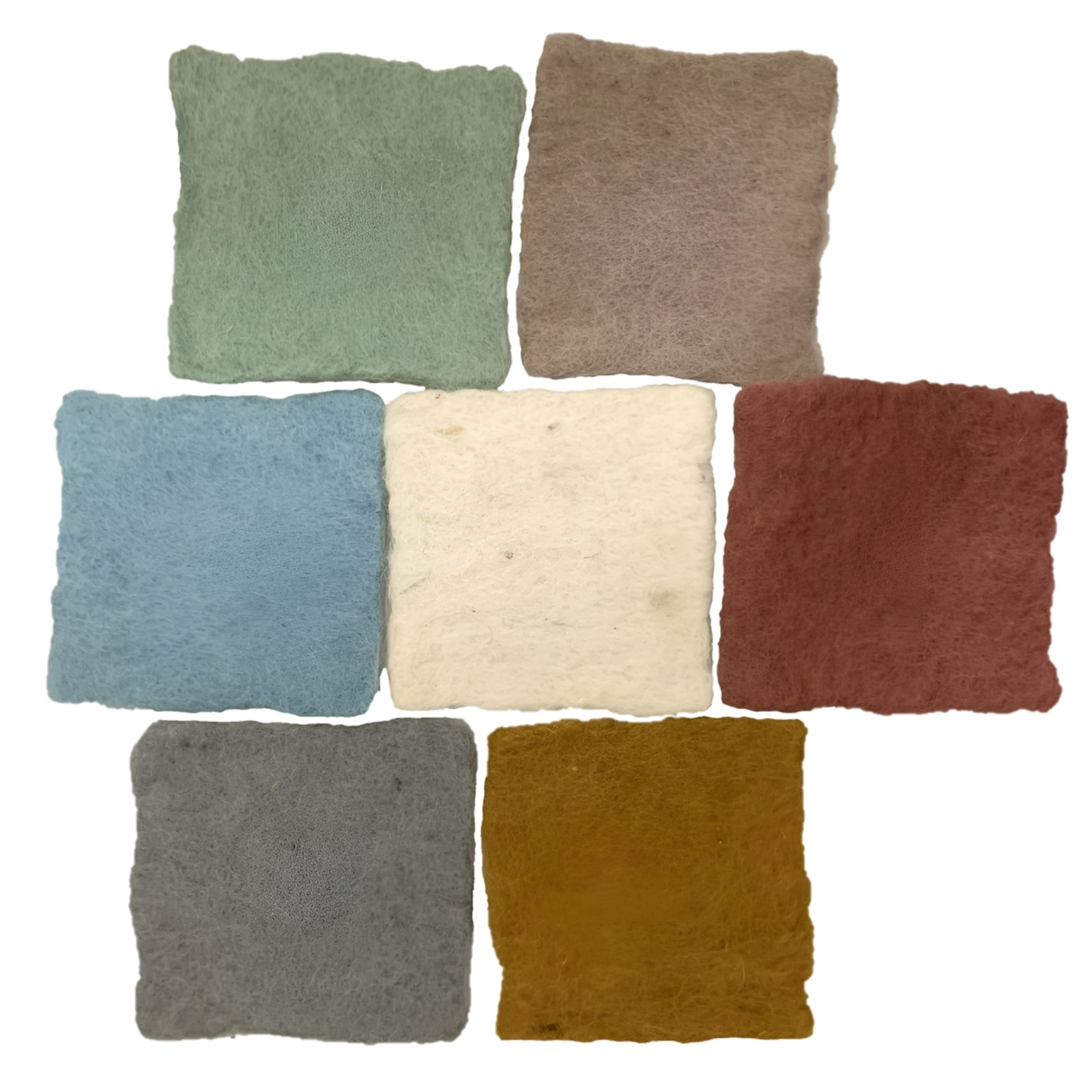 Earth Filz Quadrate, 7-teilig