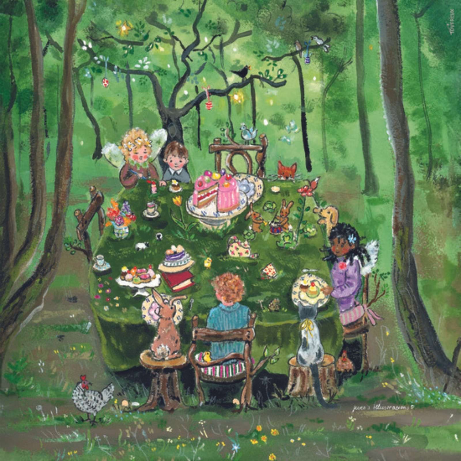 Motiv für Toverlux Lampe - Gwen's Illustration - Teeparty im Wald