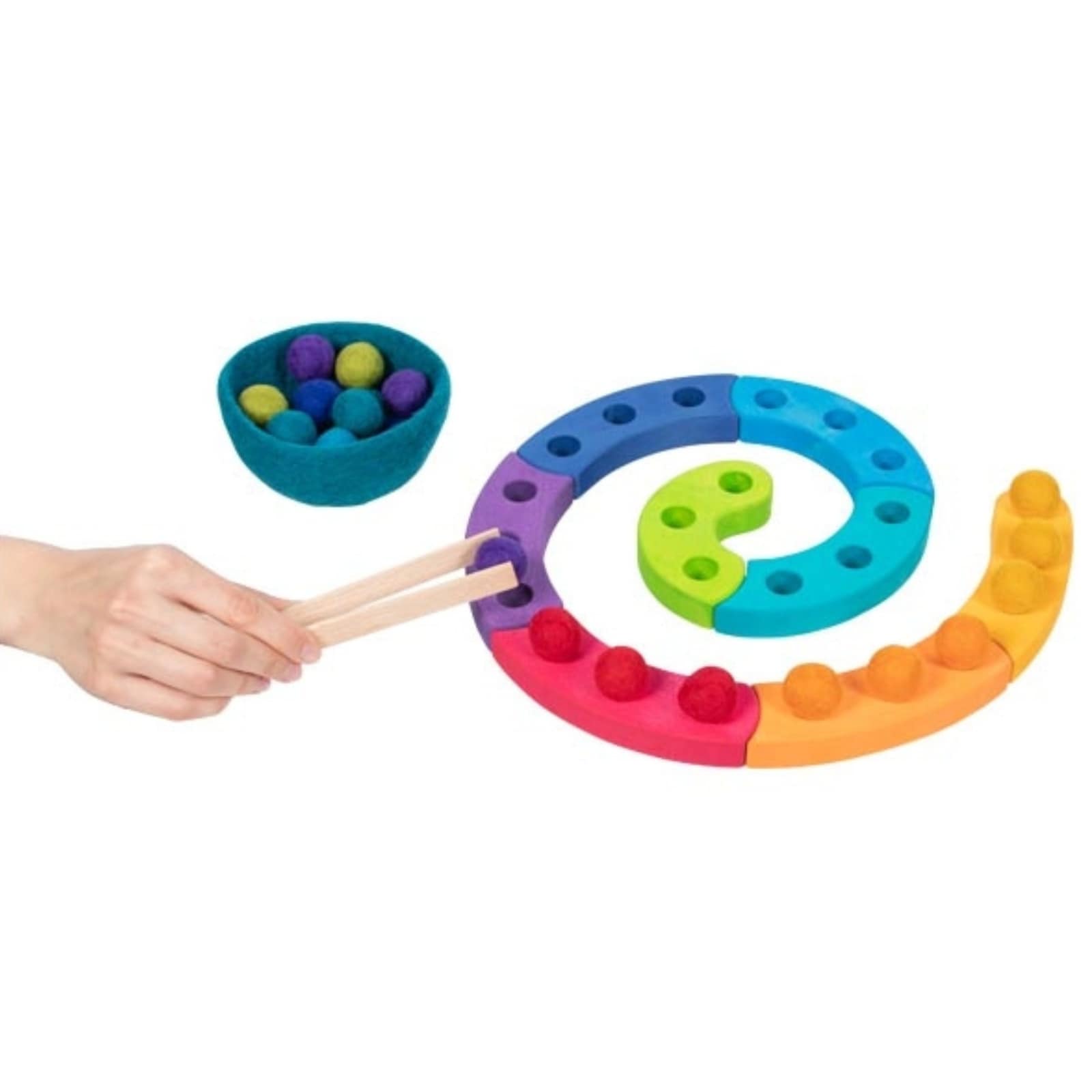 Farbsortierspiel und Adventsspirale