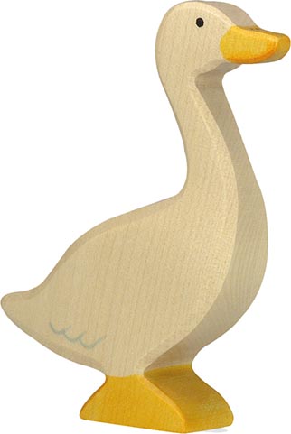 Holztiger Gans stehend