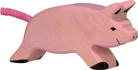 Holztiger Ferkel laufend