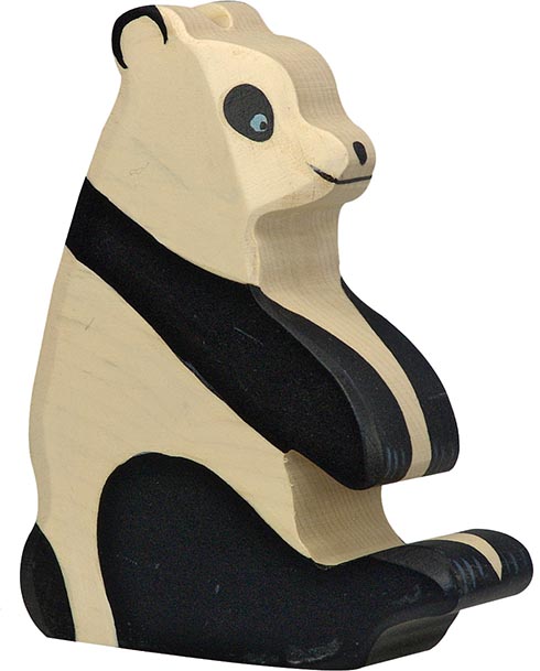Holztiger PandabÃ¤r sitzend