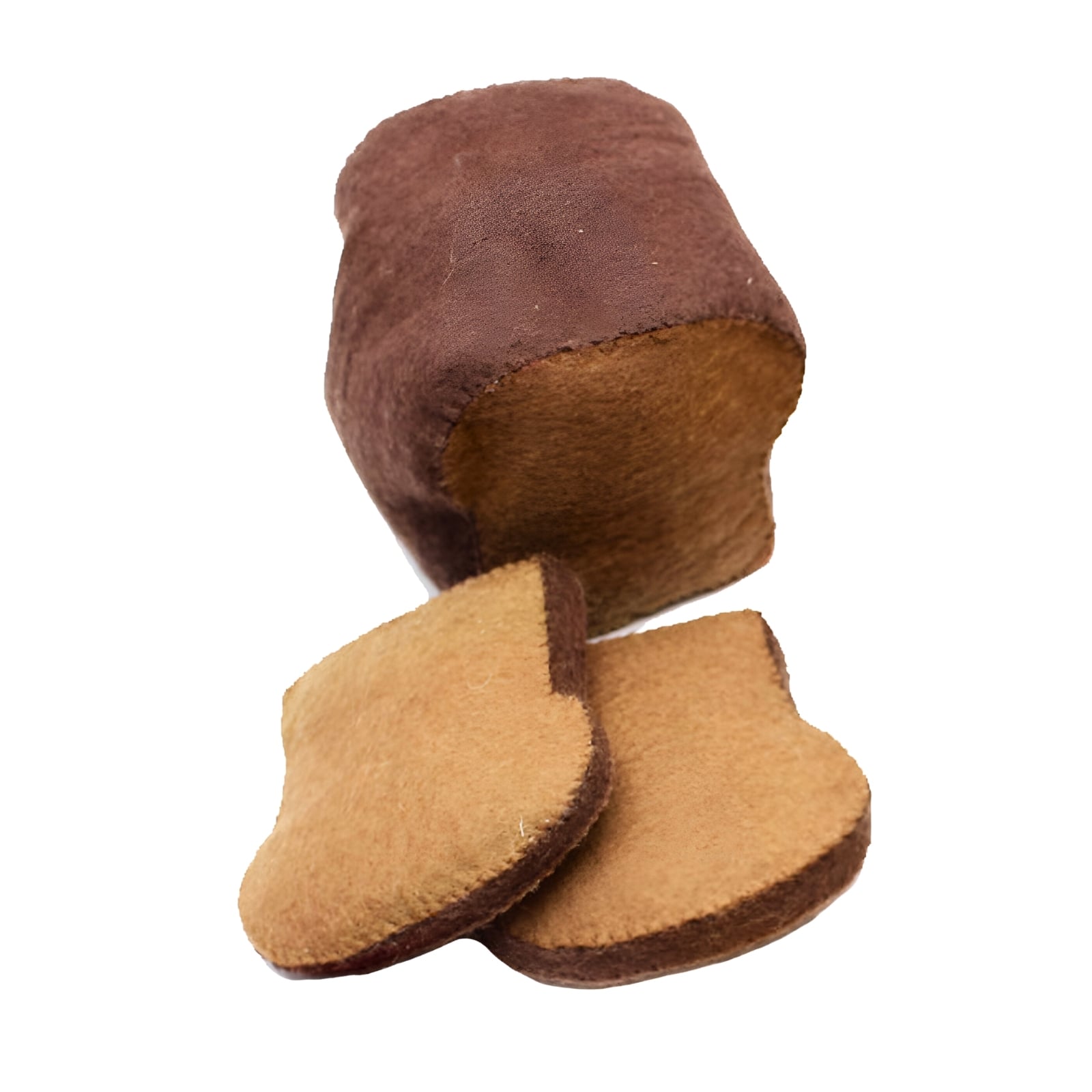 Filz Brot Laib mit 2 Scheiben