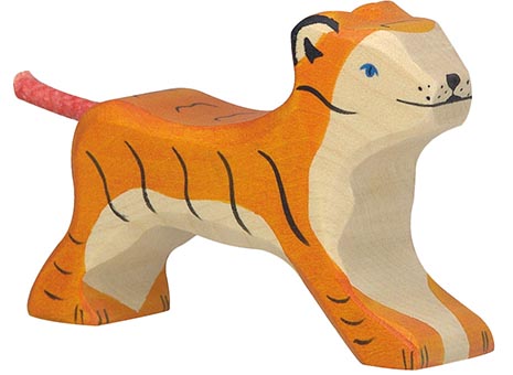 Holztiger Tiger klein laufend