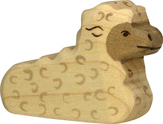 Holztiger Lamm liegend