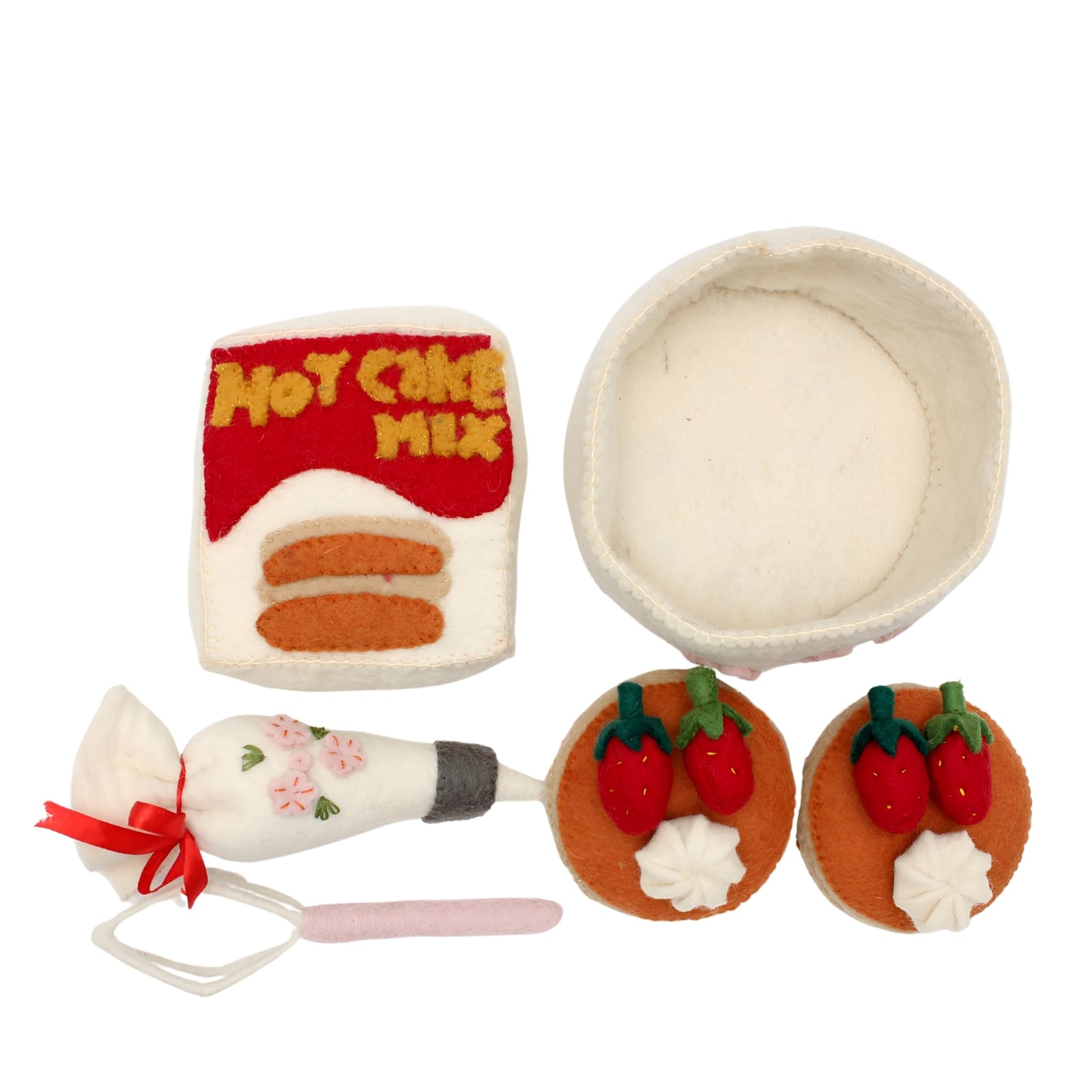 Filz Hotcake Set, 12-teilig