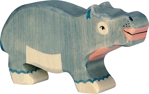 Holztiger Nilpferd klein