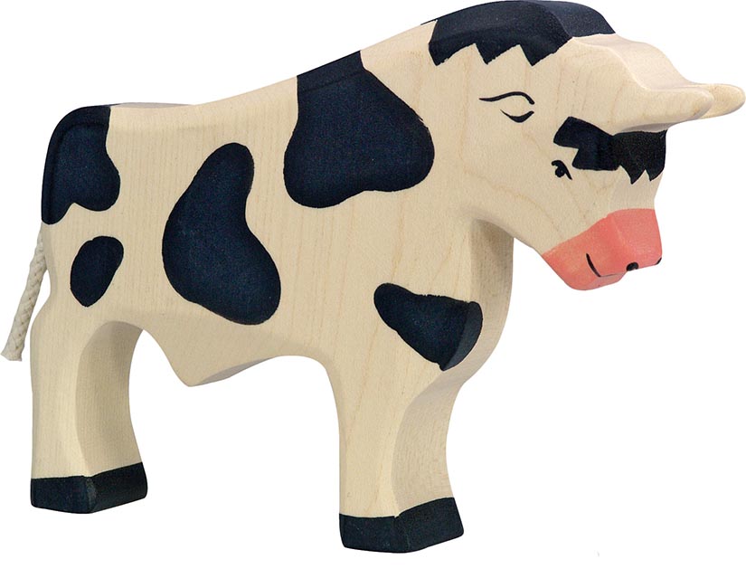 Holztiger Stier schwarz