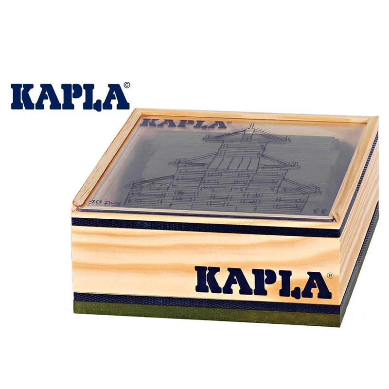 KAPLA Steine 40er Box QUADRATE Dunkelgrün
