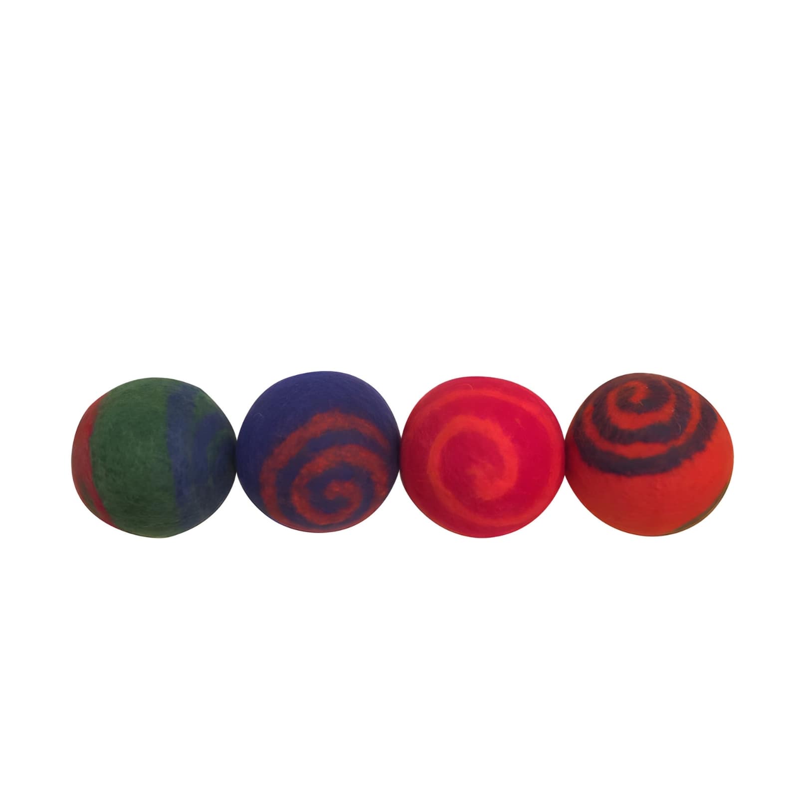 Filz Bälle Spirale 13cm, 4-teilig