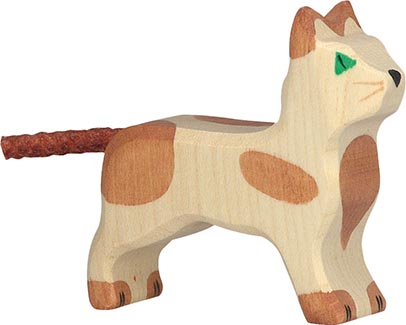 Holztiger Katze stehend klein