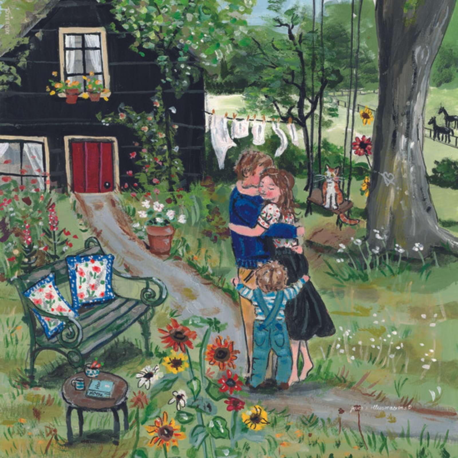 Motiv für Toverlux Lampe - Gwen's Illustration - Umarmung der Liebe